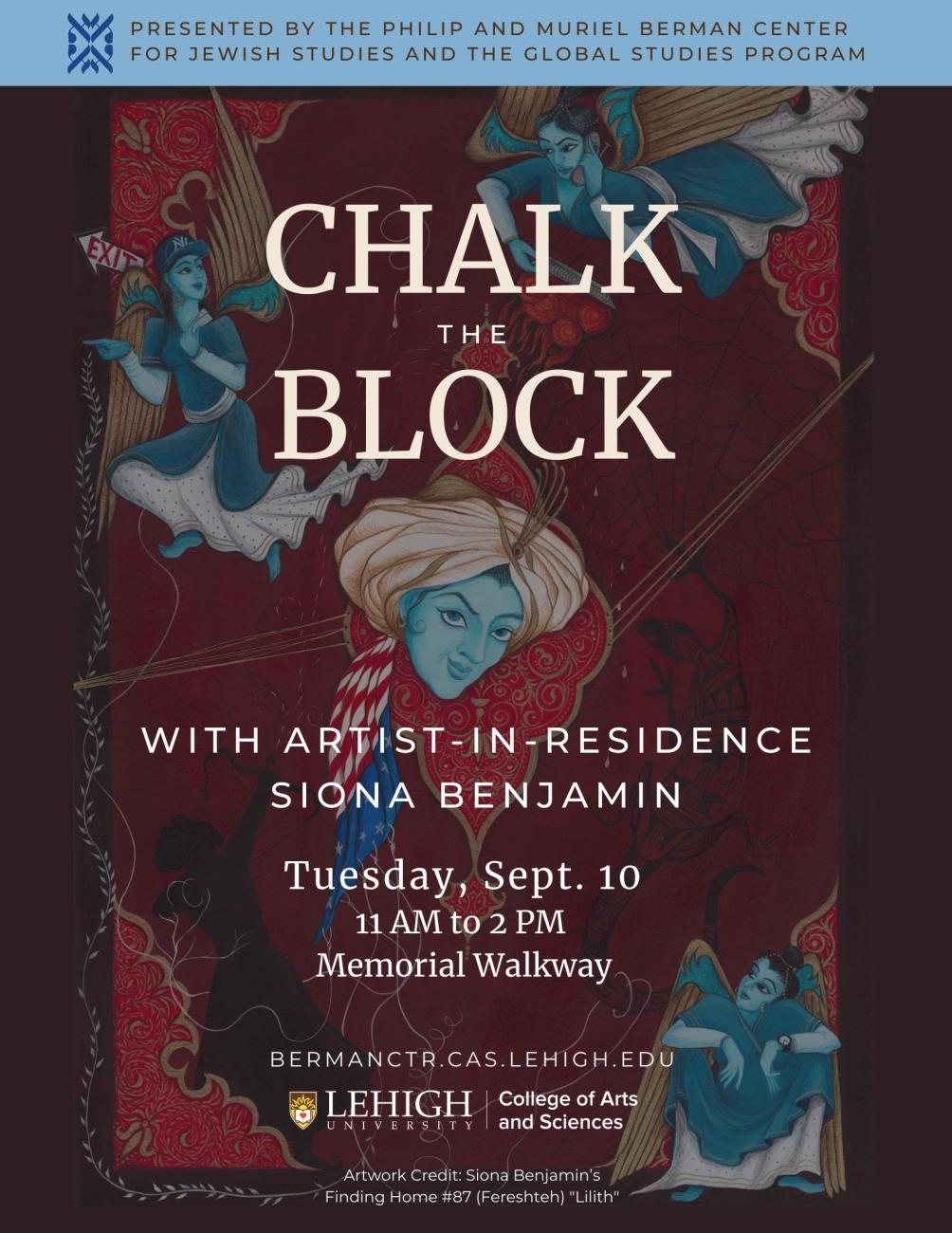 Flyer for Chalk the Block event